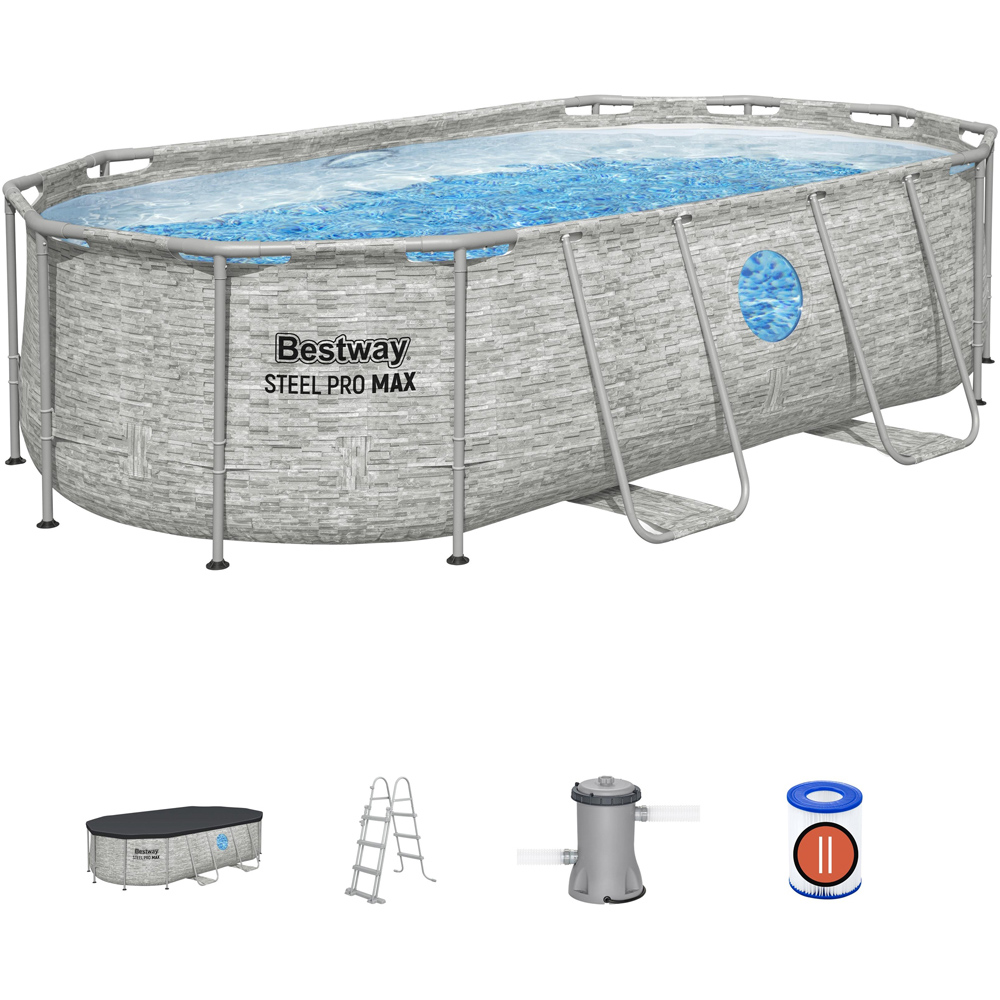 Bestway Splashview Oval Pool Set 14 x 8.2ft x 39.5 inch Image 3