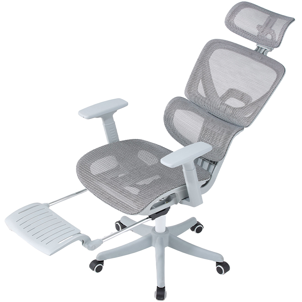 Living and Home Grey Mesh Swivel and Adjustable Office Chair Image 3