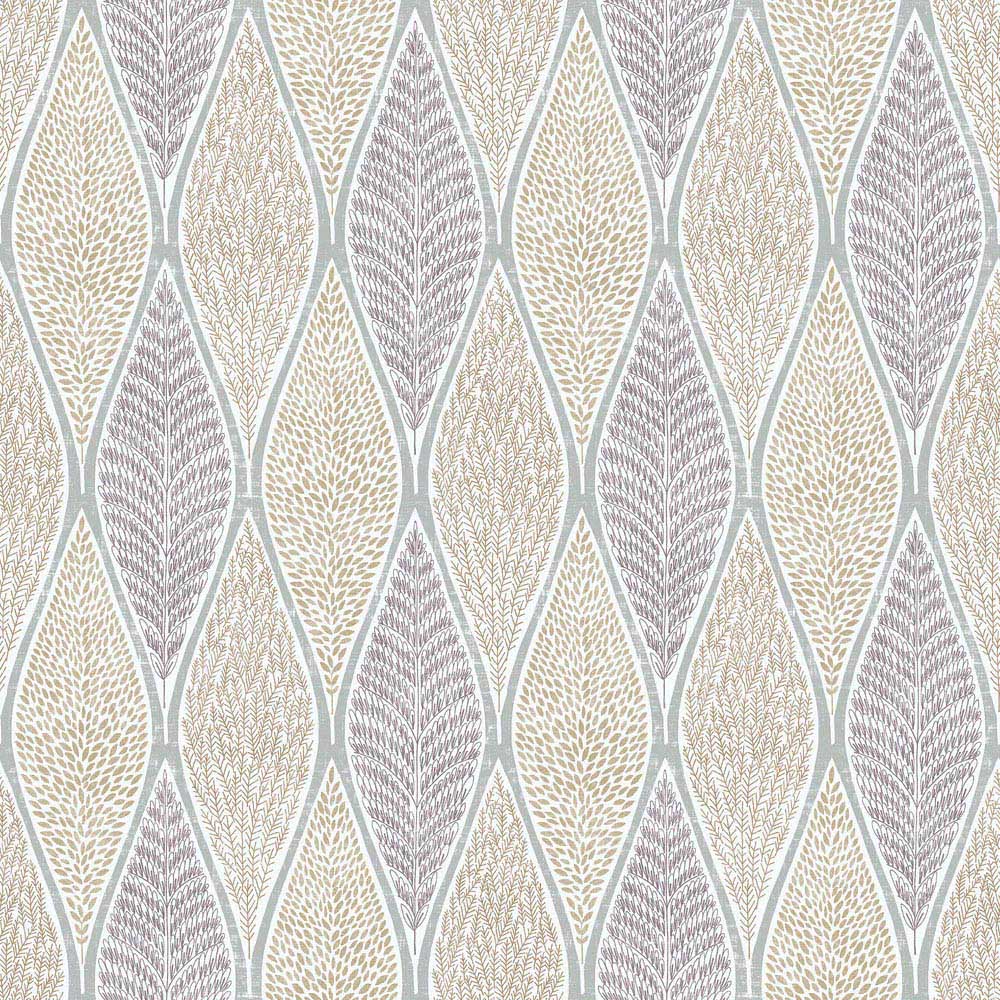 Galerie Nordic Elements Leaf Silver and Grey Wallpaper Image 1