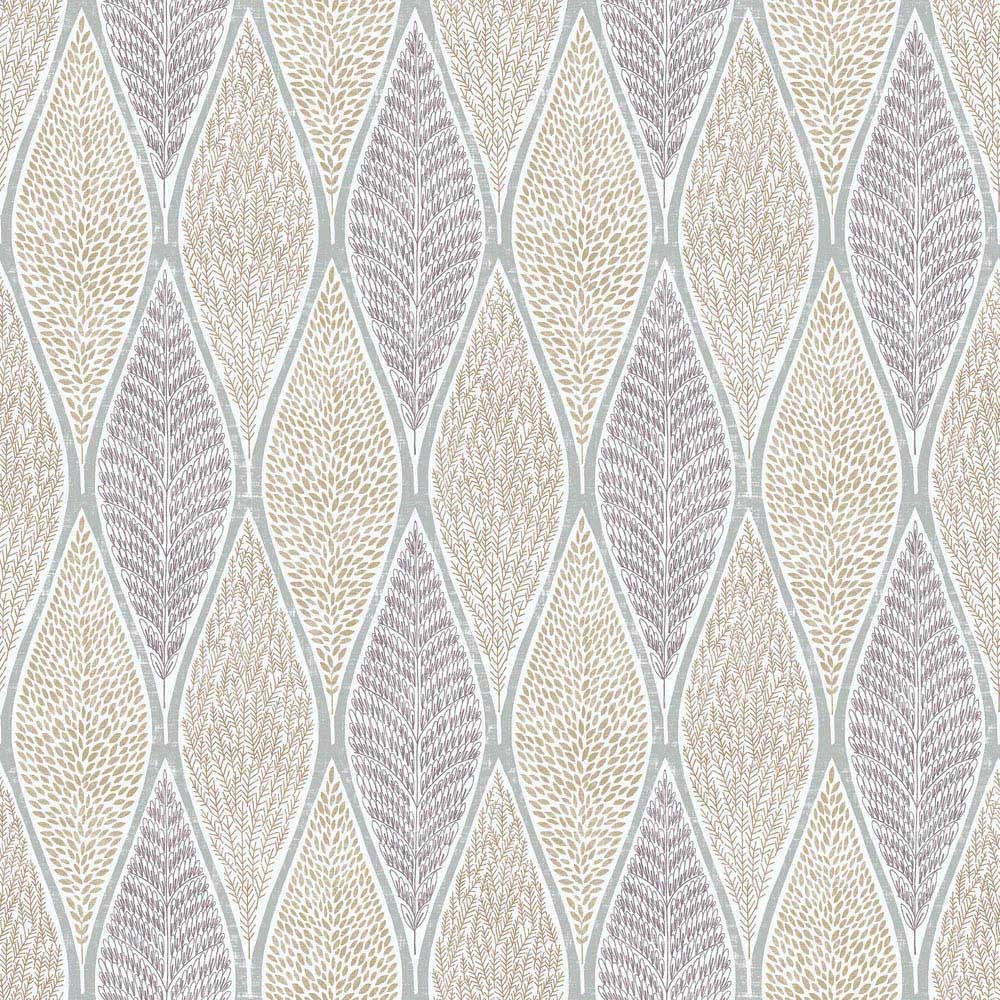 Galerie Nordic Elements Leaf Silver and Grey Wallpaper Image 1