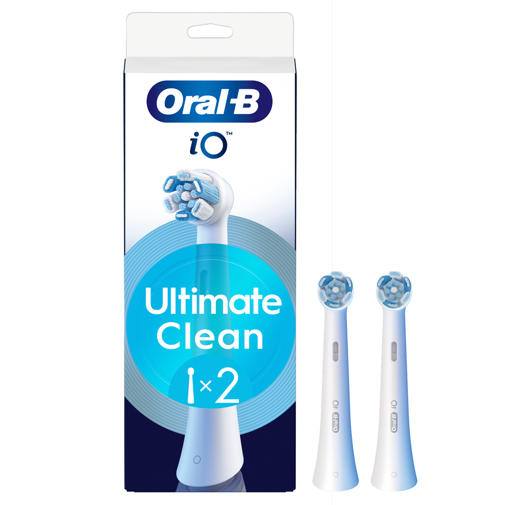Oral-B iO Ultimate Clean White Toothbrush Refill Head 2 Pack Image 4