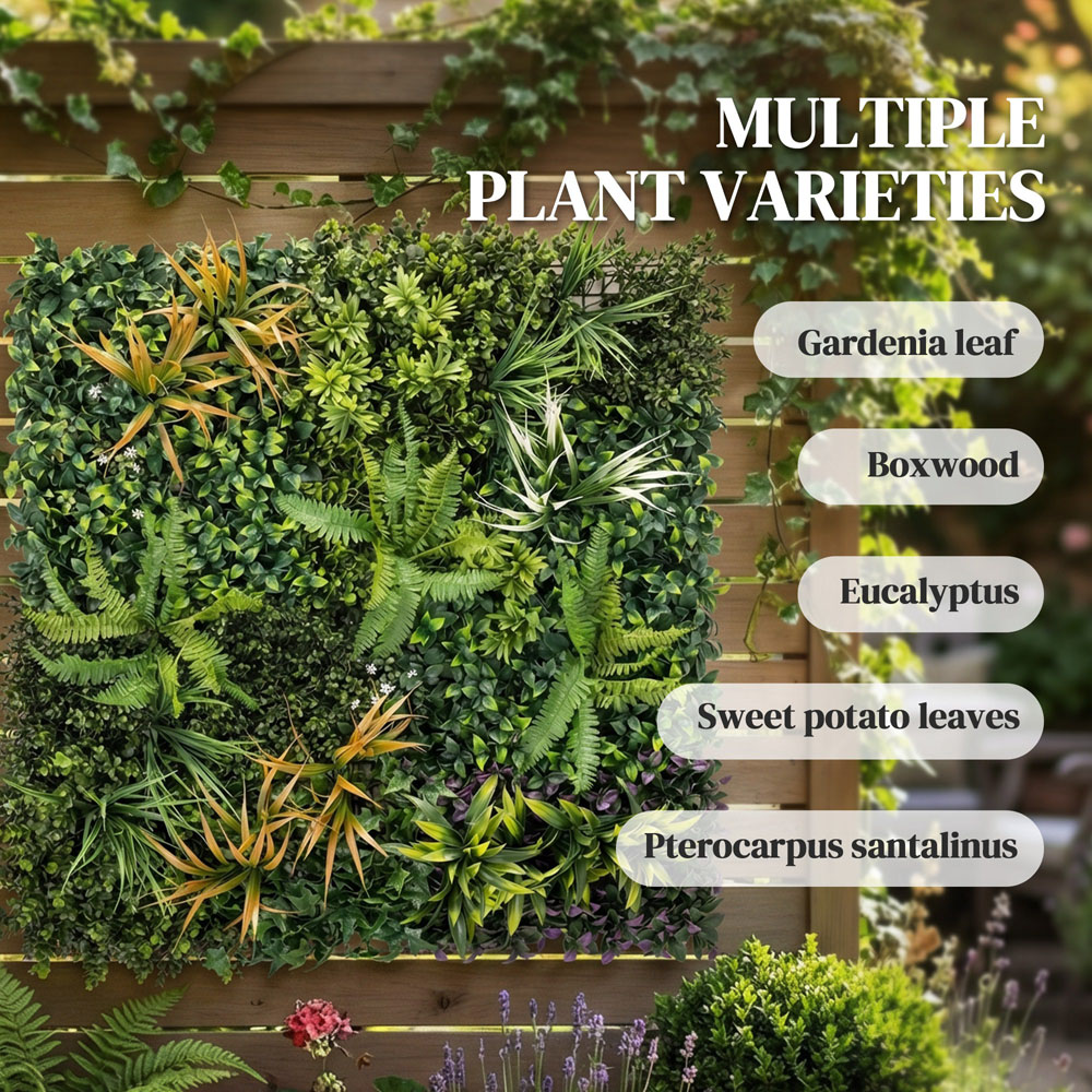 Outsunny Green Mixed Artificial Grass Backdrop Wall Panel 100 x 100cm Image 3