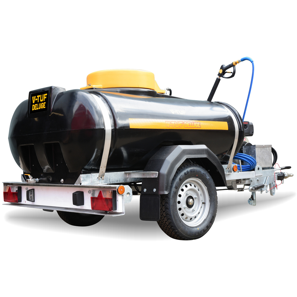 V-TUF DELUGE 13HP Gearbox Driven Honda Petrol 1125L Highway Trailer Bowser Pressure Washer 275Bar Image 2