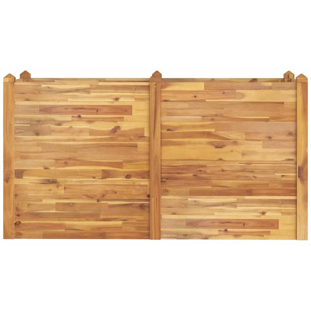vidaXL Brown Solid Acacia Wood Raised Garden Bed 160 x 60 x 84cm Image 2