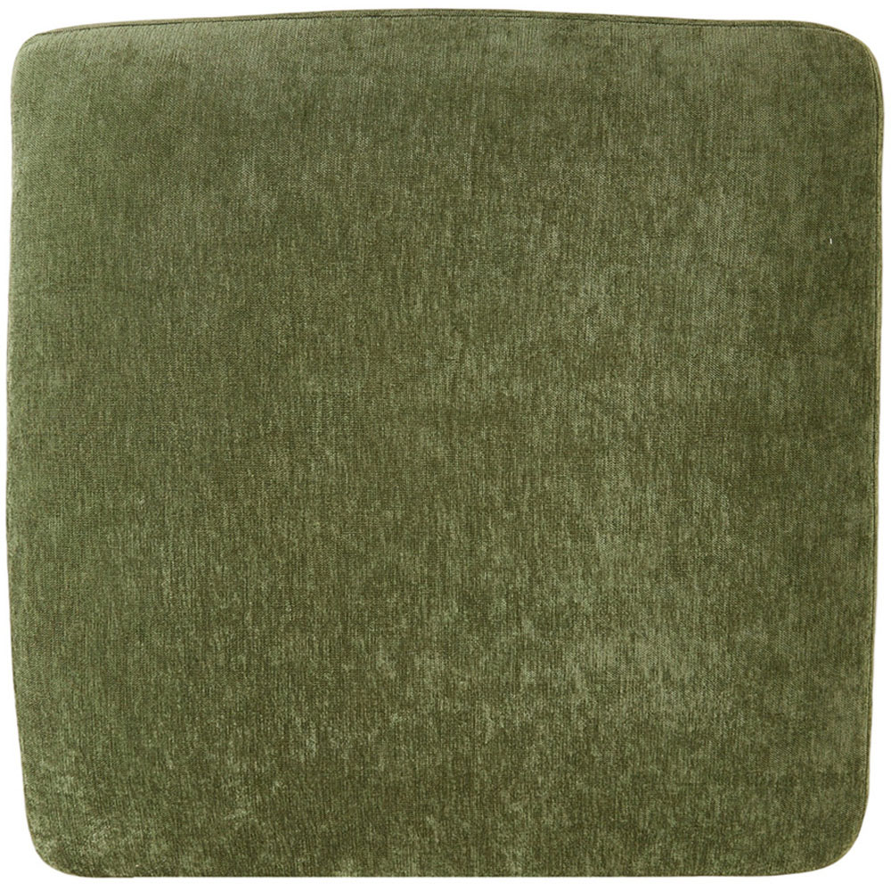 Living and Home 4 Seater Green Chenille Sofa with Footstool and Cup Holders Image 8