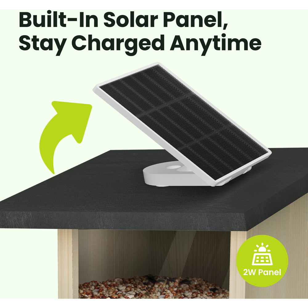 Birdfy Ebony Lite Wi-Fi Smart Solar Bird Feeder with 1080p FHD AI Camera Image 6