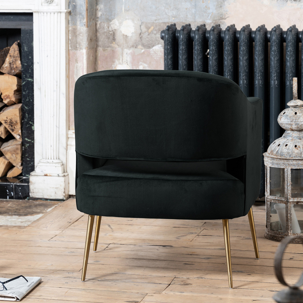Artemis Home Hobson Black Velvet Accent Chair Image 3
