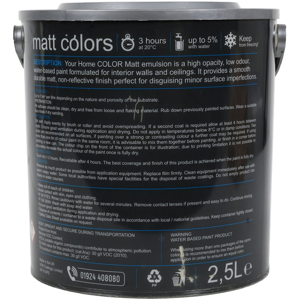 Your Home Walls & Ceilings Cotton Bud Matt Emulsion Paint 2.5L Image 4