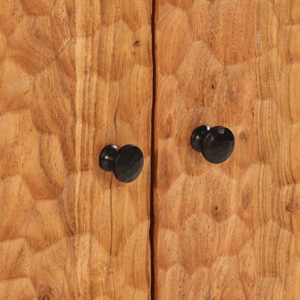 vidaXL 2 Door Natural Solid Acacia Wood Side Cabinet Image 8
