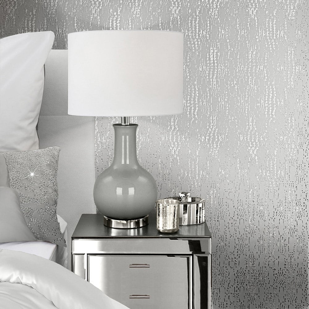 Muriva Cassia Silver Wallpaper Image 3
