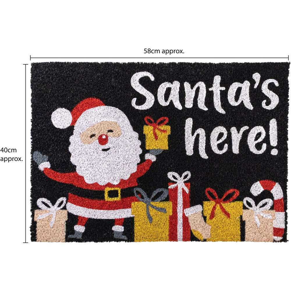 JVL Christmas Santa Latex Coir Door Mat 40 x 58cm Image 9