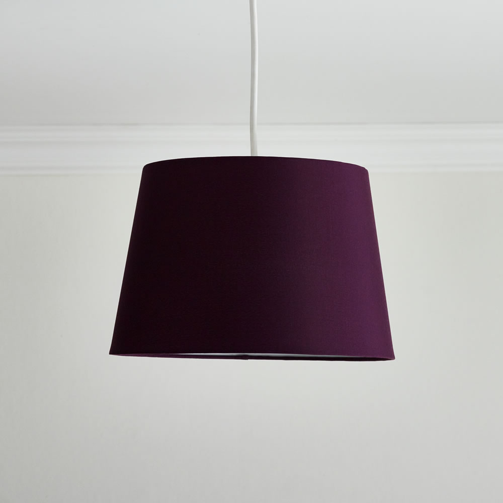 Wilko 30cm Tapered Plum Light Shade Image 1