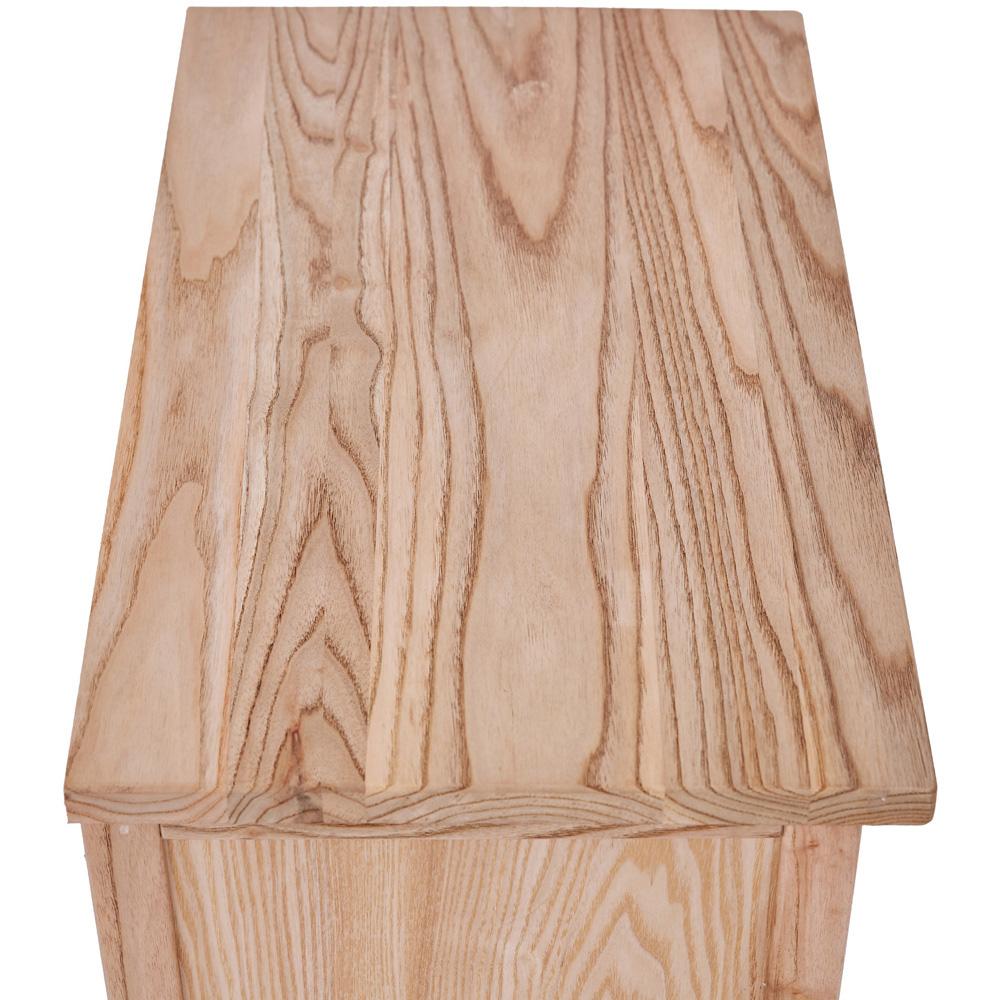Montese 2 Drawer Light Wood Bedside Table with Ring Handle Image 7