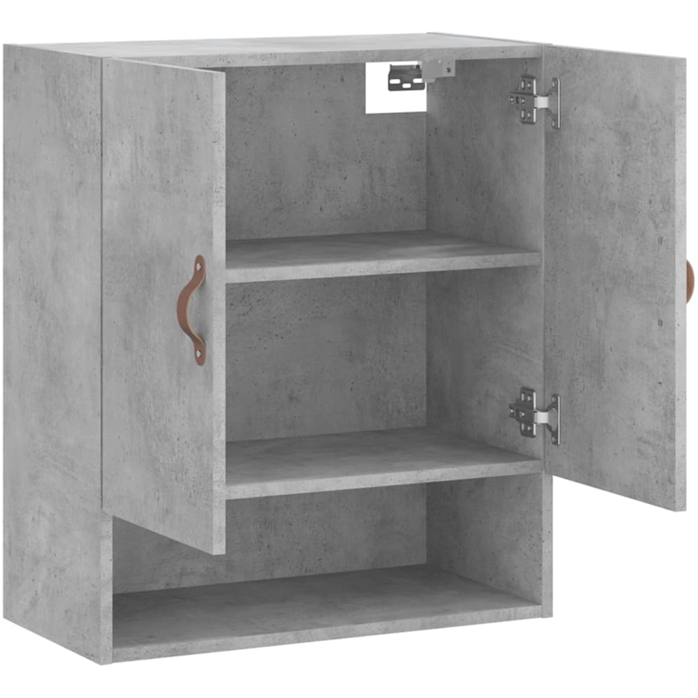 vidaXL 2 Door Single Shelf Concrete Grey Wall Cabinet Image 6