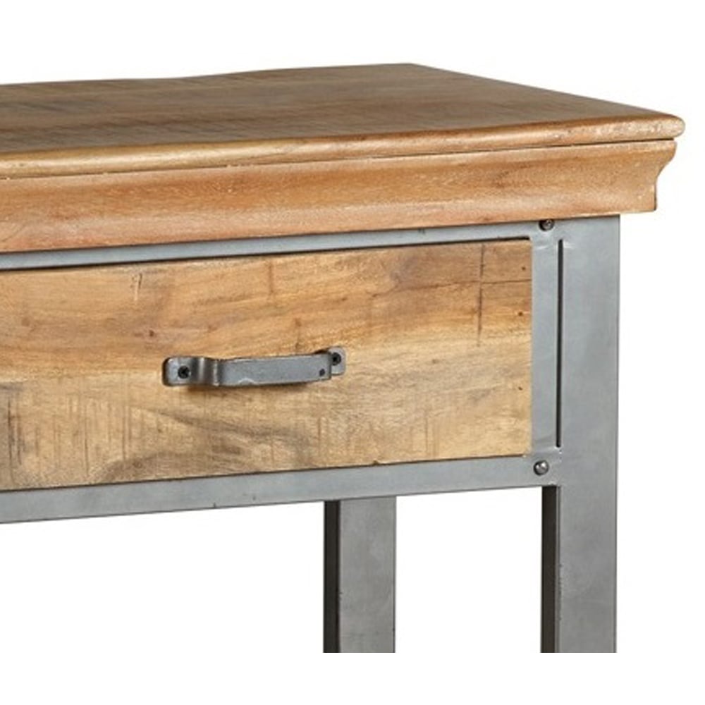 Brooklyn Malalia 2 Drawer Single Shelf Brown Console Table Image 4