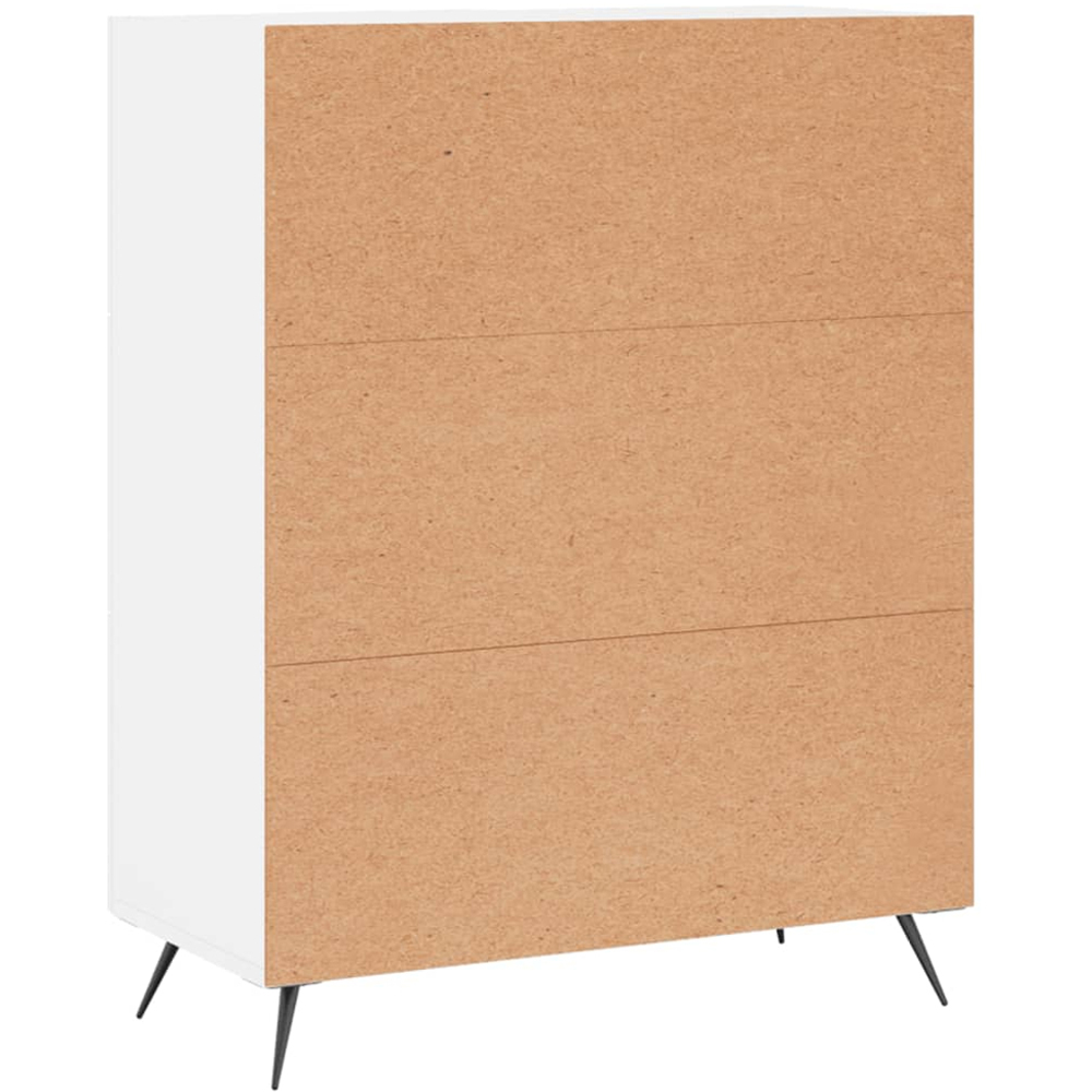 vidaXL Single Door 3 Drawer White Sideboard Image 8