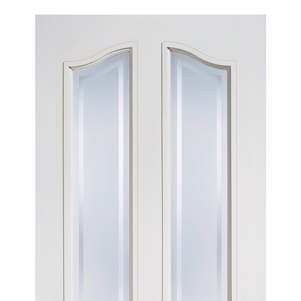 LPD Doors Mayfair White 2 Panel Glazed Internal Door 1981 x 838mm Image 2