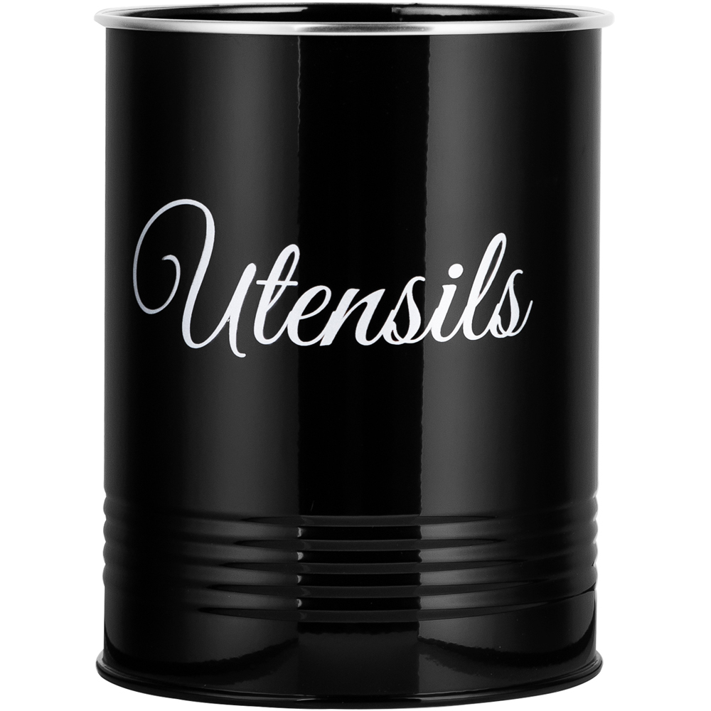 Innoteck Essentials Black Metal Utensil Crock Holder Image 1