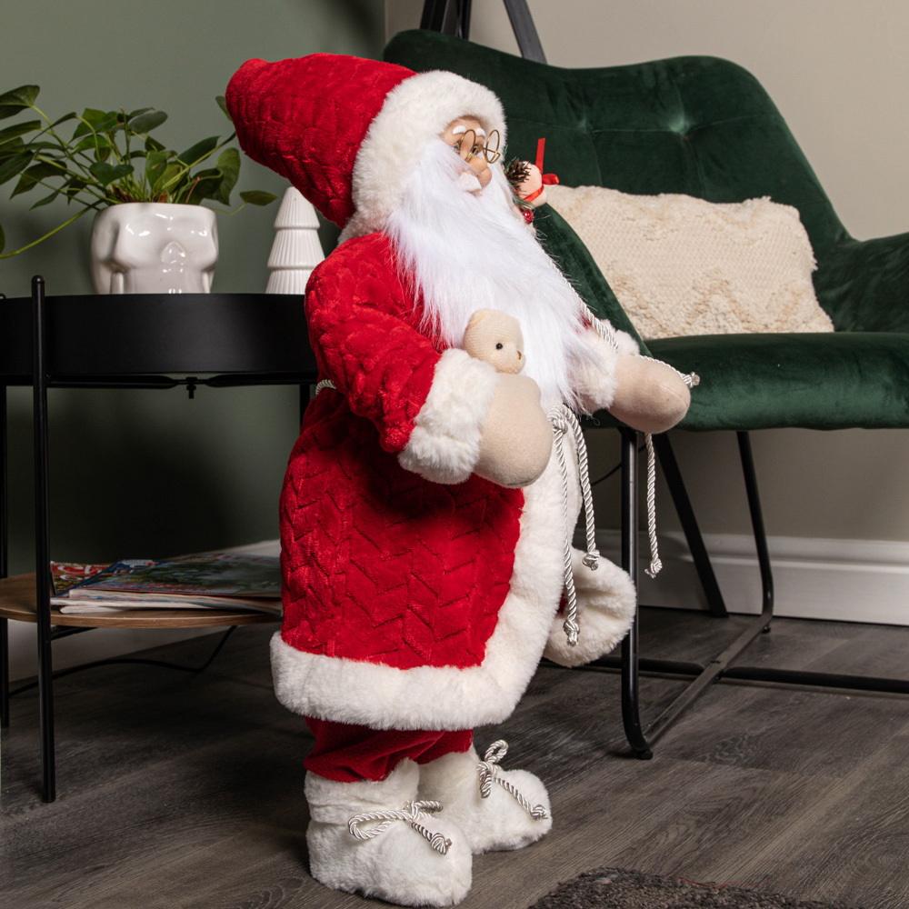 Samuel Alexander Standing Red Jumbo Papa Noel Santa Claus Indoor Christmas Decoration Image 5
