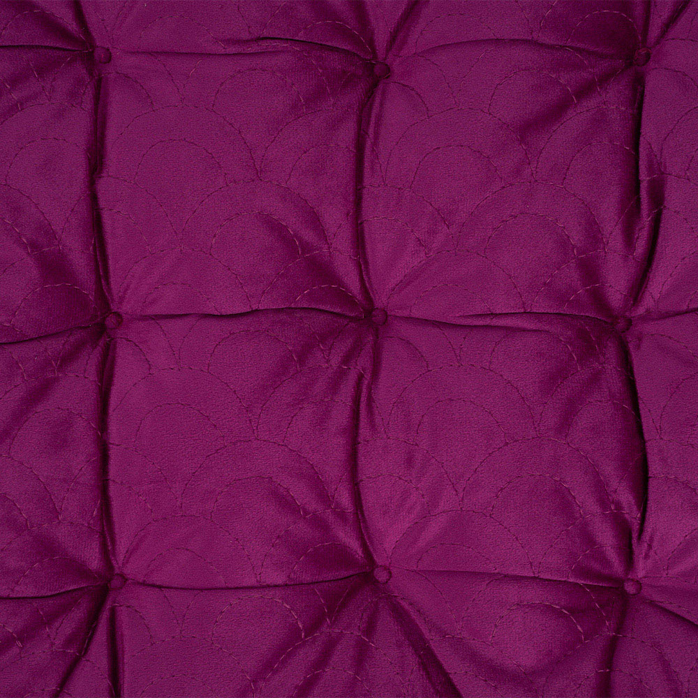 Living and Home Magenta Soft Chair Cushion with Pom Pom Trim 40 x 40cm Image 3