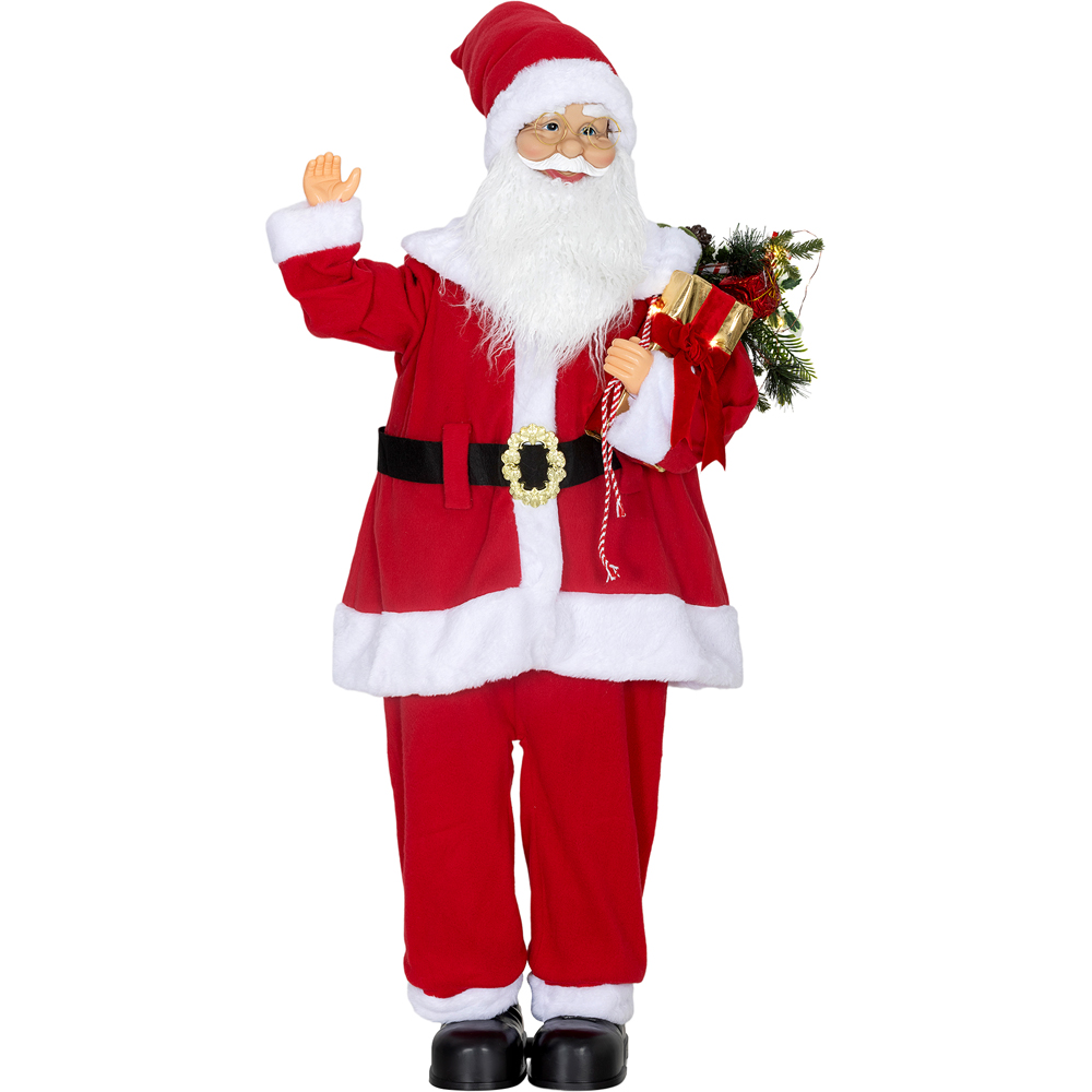 Everglow Life Size Animated Santa Claus with Sound Activated and LEDs 3 ...