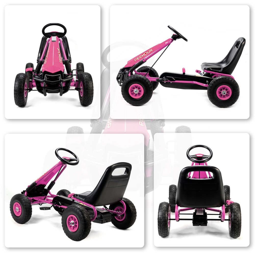Tommy Toys AIYAPLAY Pink Adjustable Seat Kids Pedal Go Kart with EVA Tyres Image 3