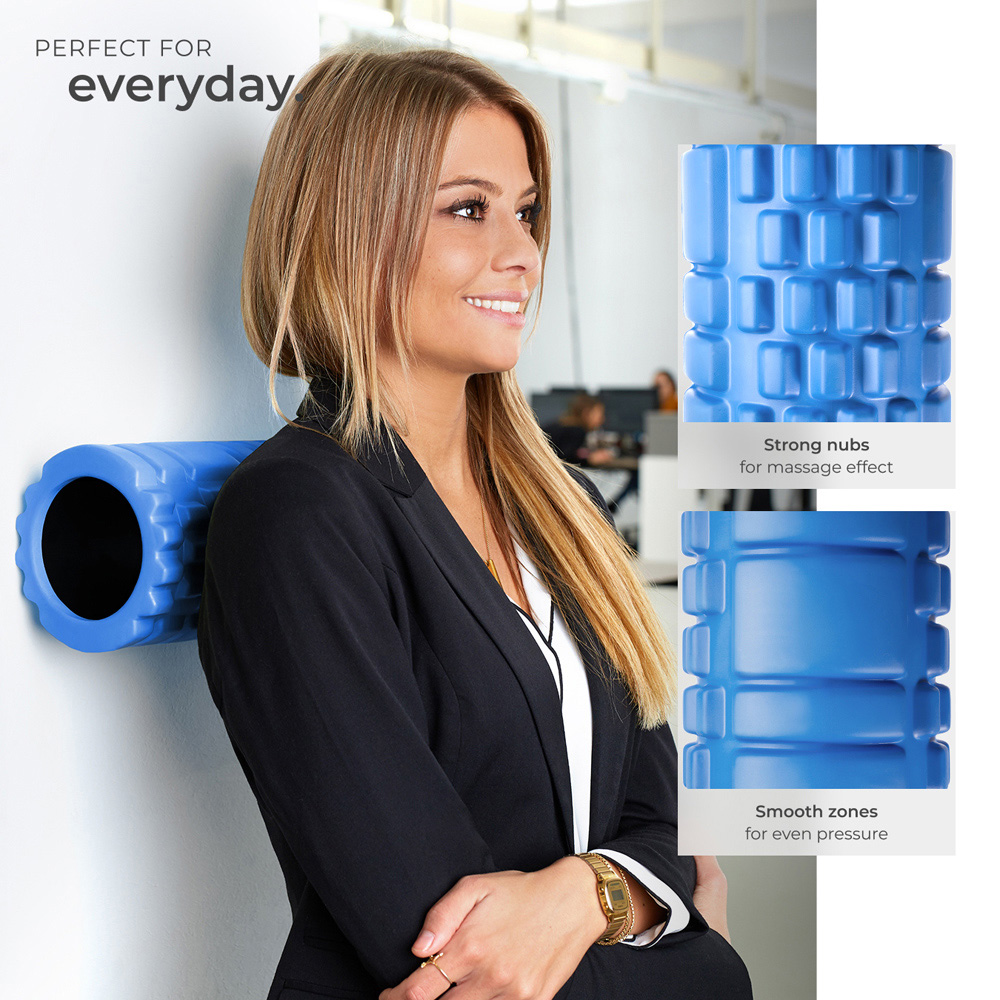 tectake Blue Textured Surface Foam Roller 2 Pack Image 5