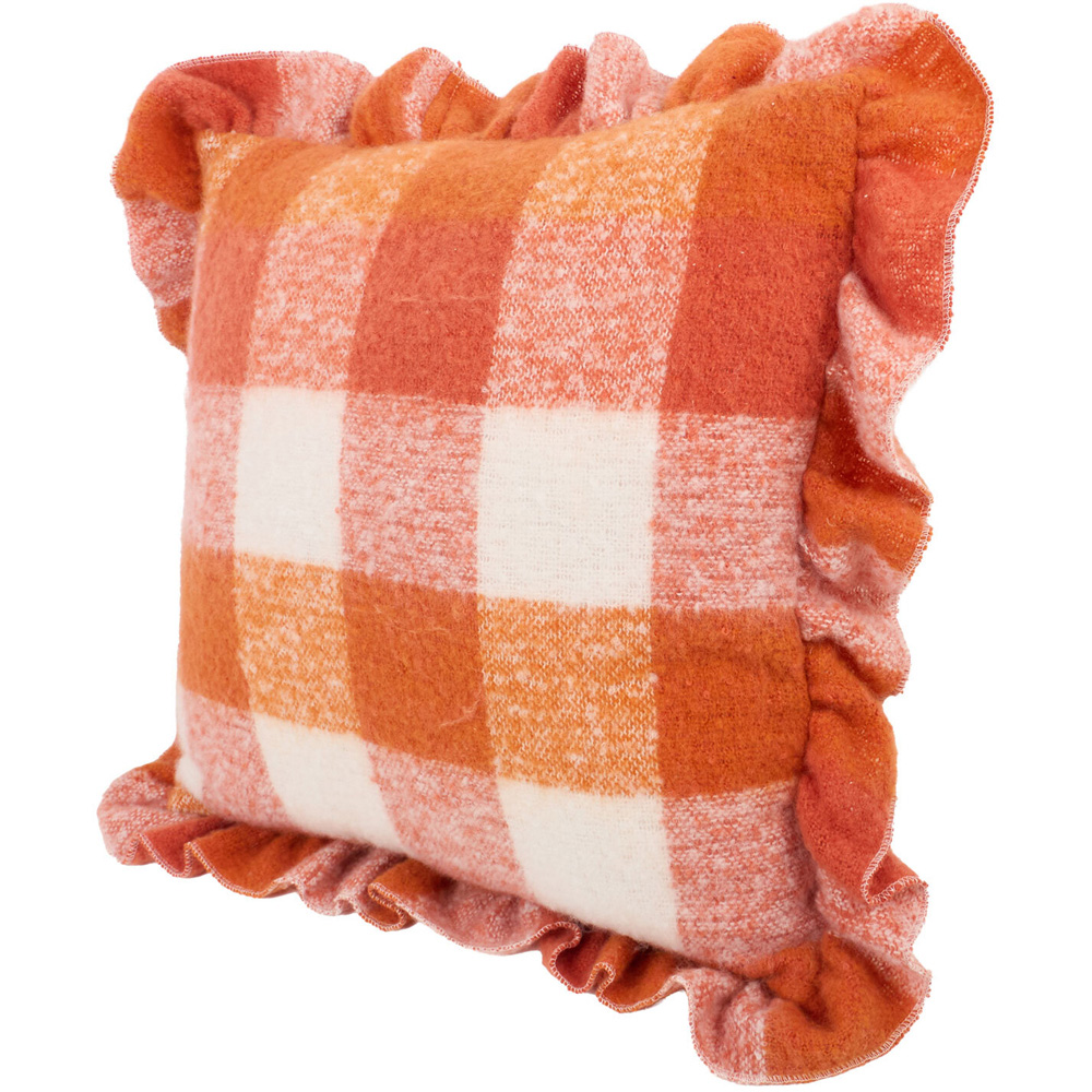 Carrigan Check Cushion Orange Image 7