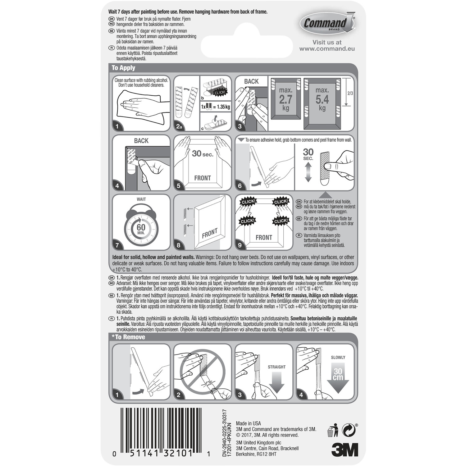 Pack of 4 Command Medium Picture Hanging Pairs White Image 3