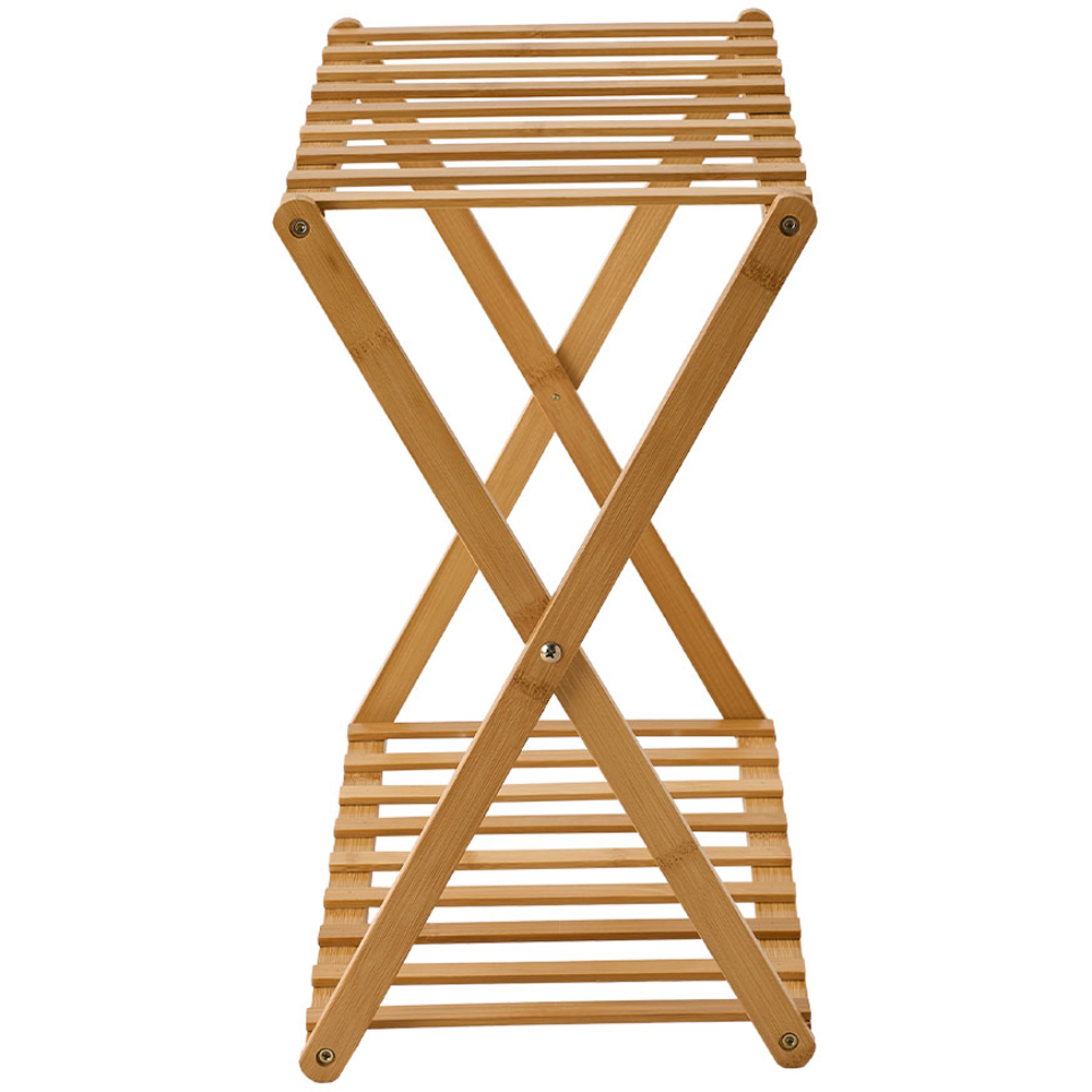 Living and Home 2 Shelf Bamboo Storage Shelf Image 5
