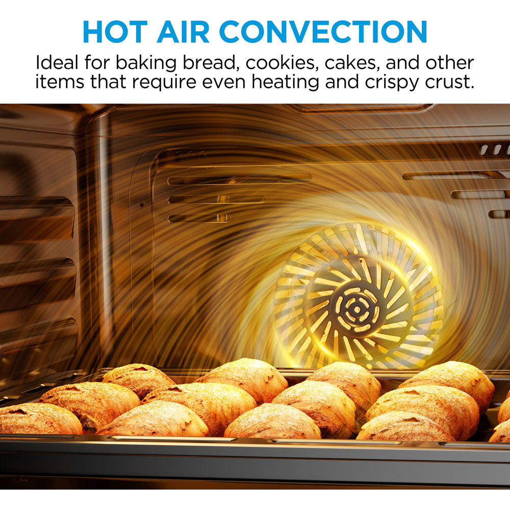 Midea MFO24EME4R118-BK Black 60cm Double Oven Freestanding Cooker with Ceramic Hob Image 8