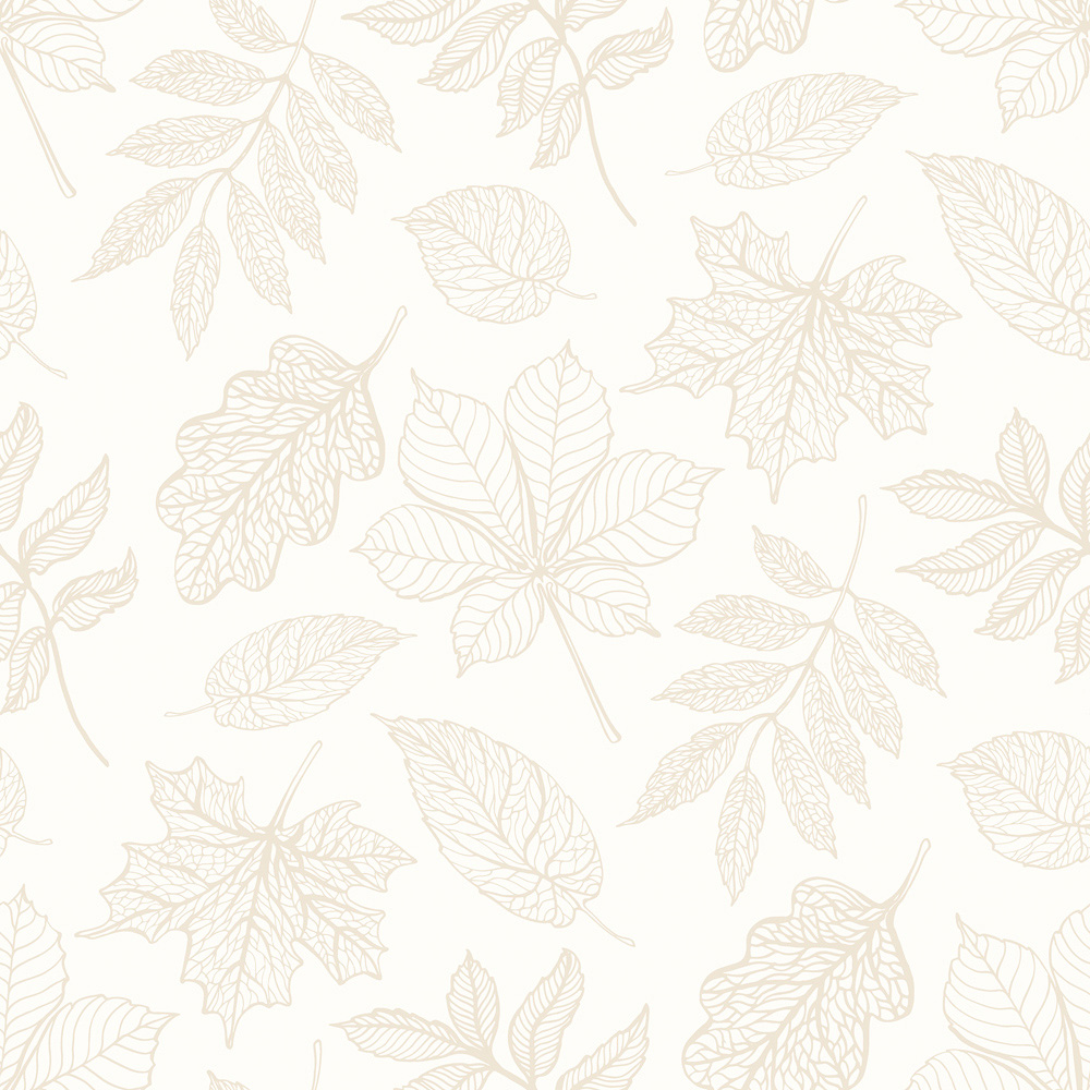 Hoopla Walls Oasis Leaf Silhouette Oatmeal Wallpaper Image 1