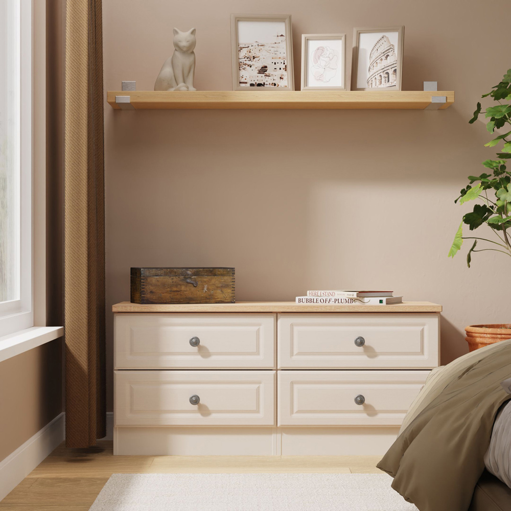 Crowndale Norfolk 4 Drawer Kashmir Ash and Bardolino Oak Bed Box Ready Assembled Image 7