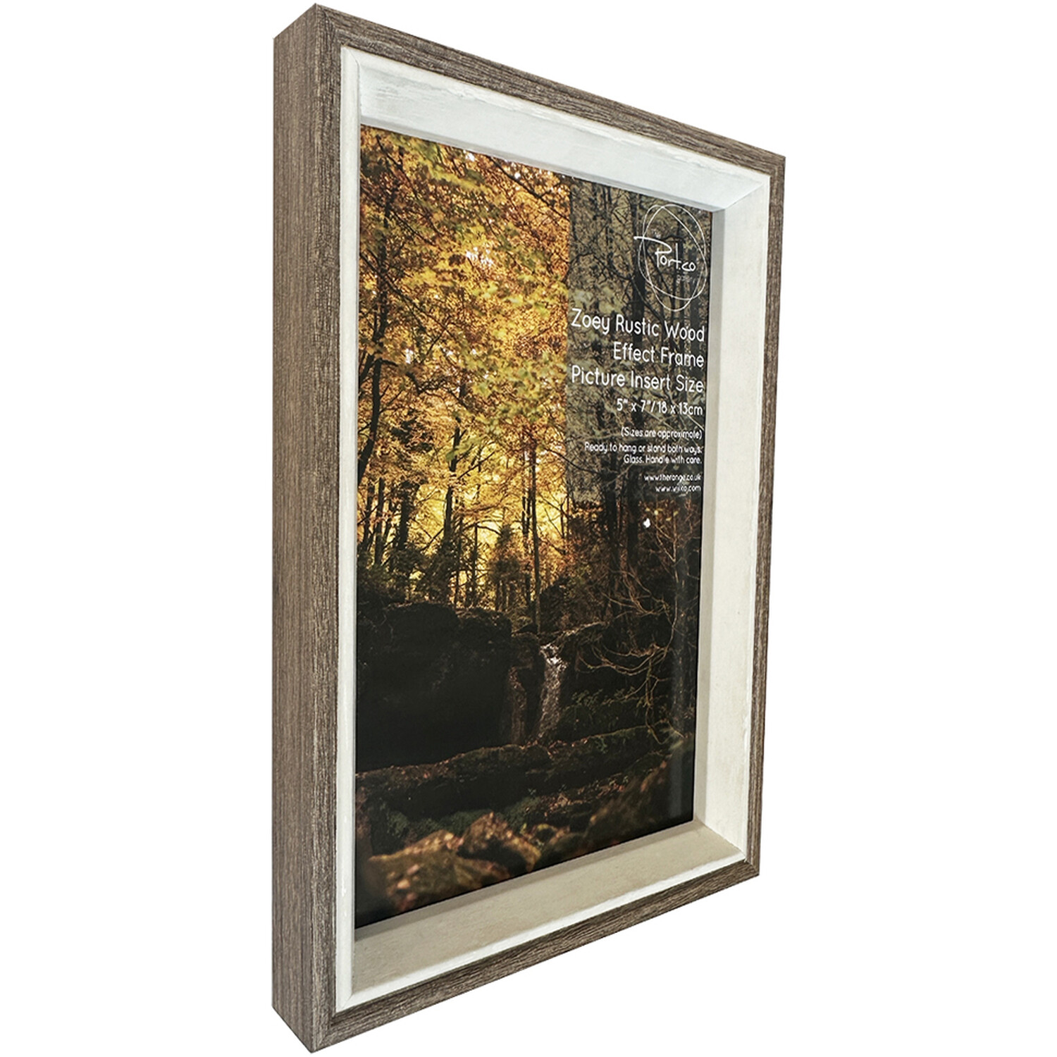 Zoey Rustic Wood Effect Frame - Brown / 7x5in Image 2