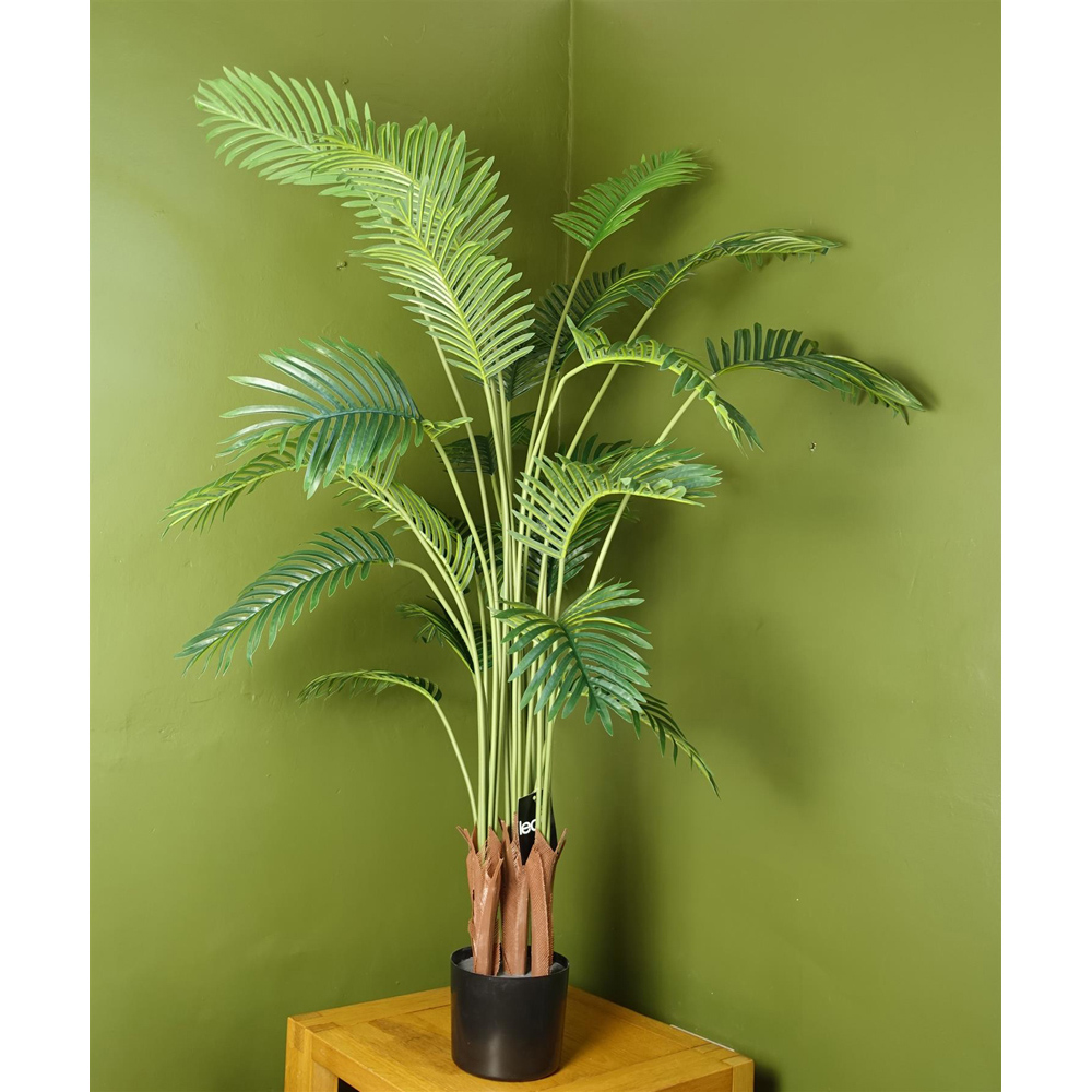 Leaf Large Areca Palm Artificial Tree in Black Pot 150cm Image 3