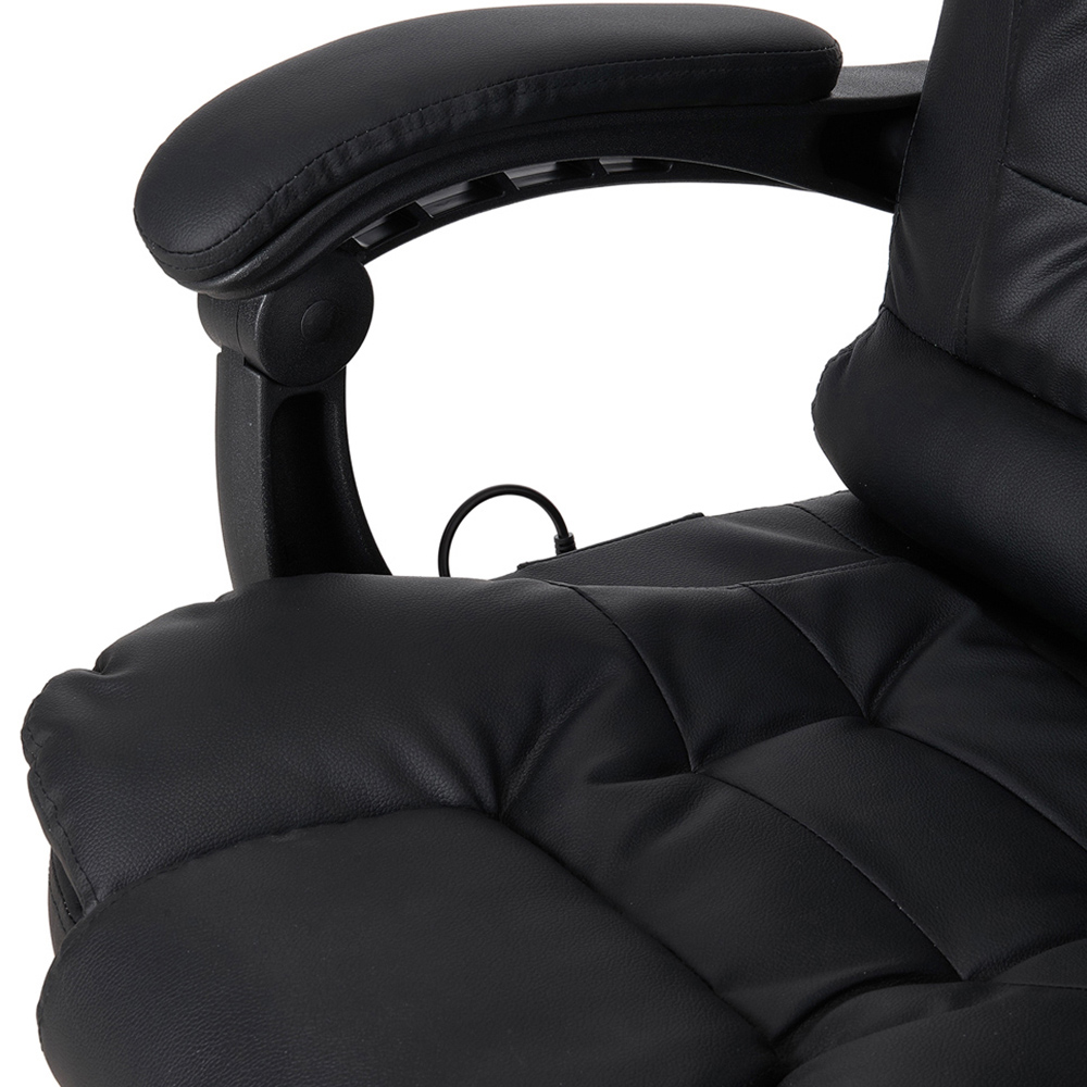 Living and Home Black 7 Point Massage Swivel and Adjustable Office Chair Image 6