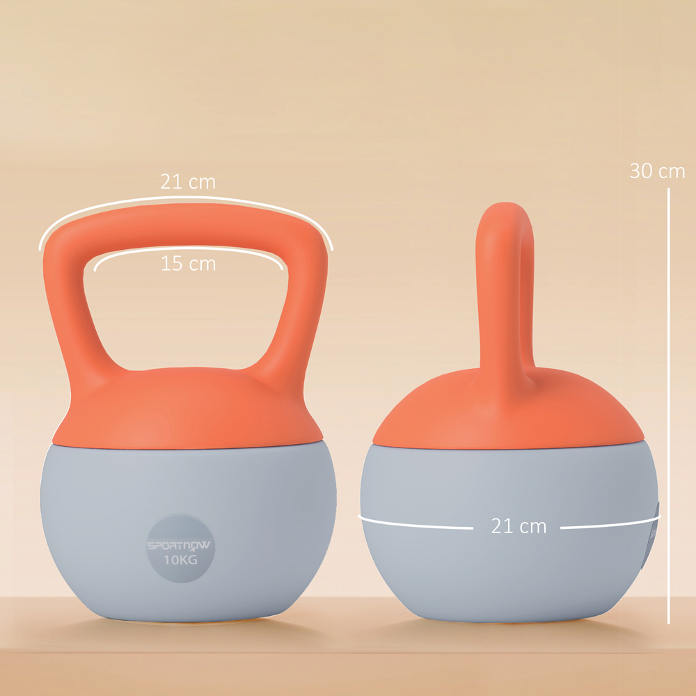 SPORTNOW Orange and Grey Kettlebell 10kg Image 9