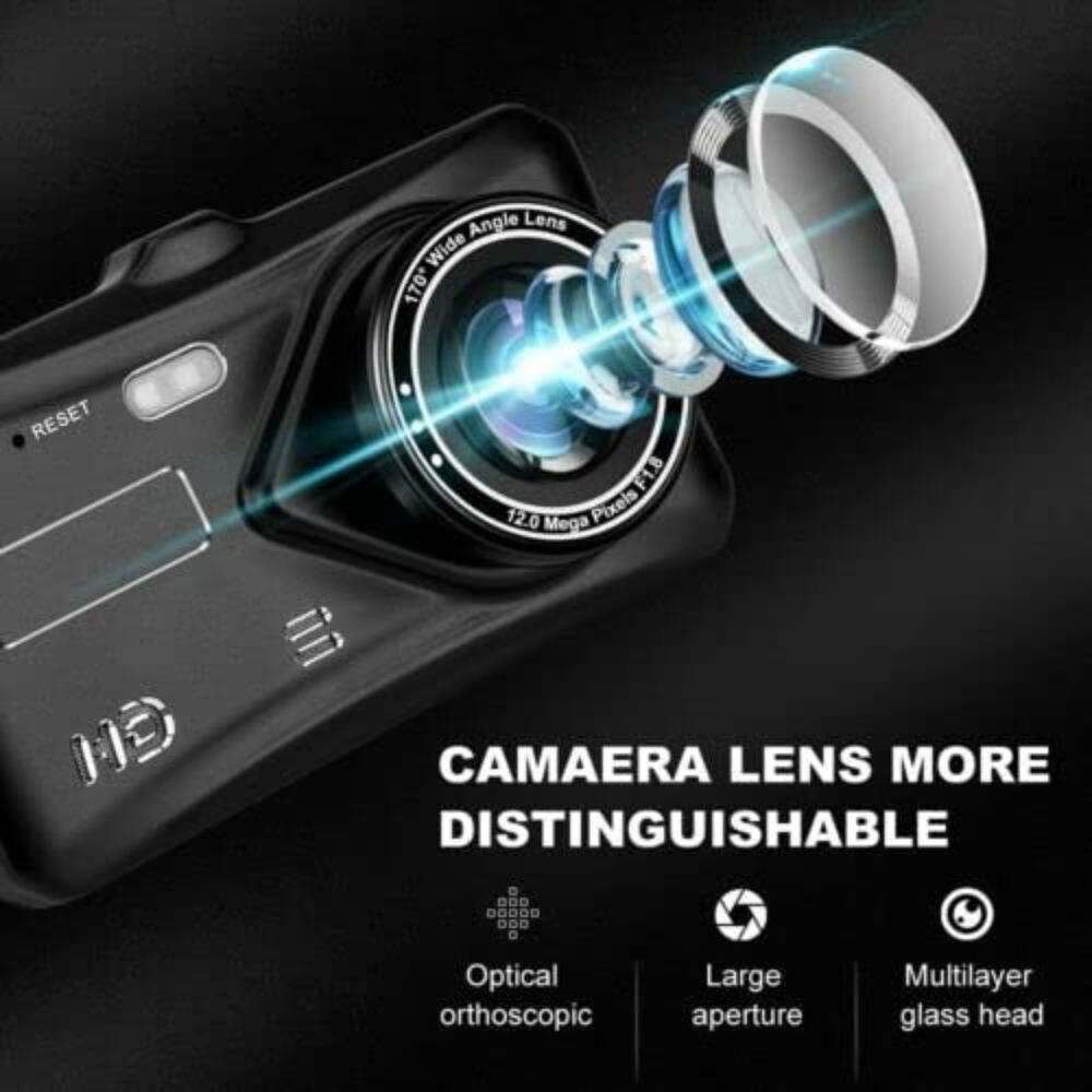Alivio 1080p Full HD Front and Rear Dual Dash Camera Image 6