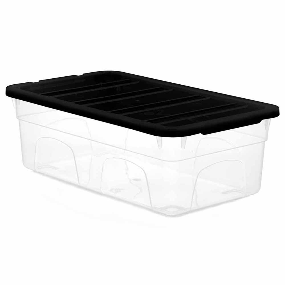 Wilko Clear Plastic Shoe Box With Lid, Clear Storage Boxes For Shoes