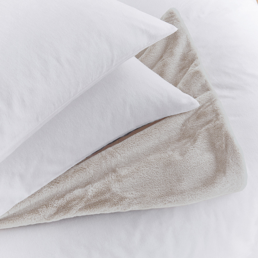 Helena Springfield Super King Size White Brushed Cotton Duvet Set Image 4