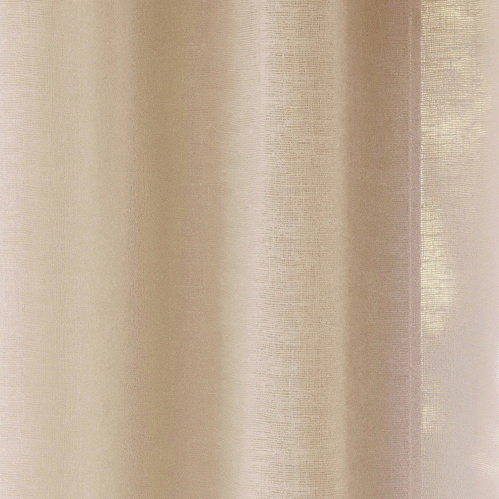 Tyrone Textiles Crete Natural Linen Look Eyelet Voile Panel Curtains 140 x 137cm Image 3