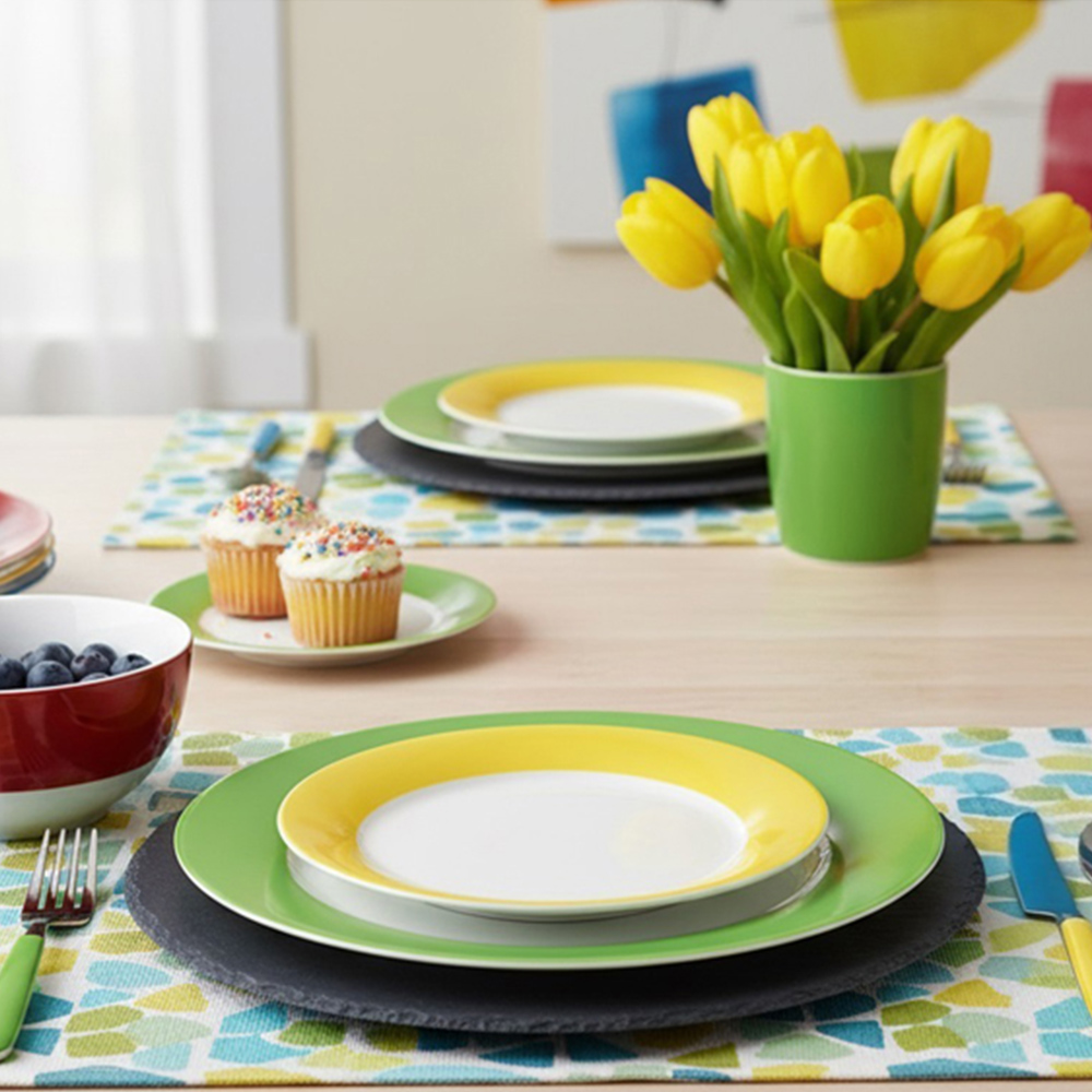 Waterside Colour Band Rainbow 12 Piece Dinner Set Image 2