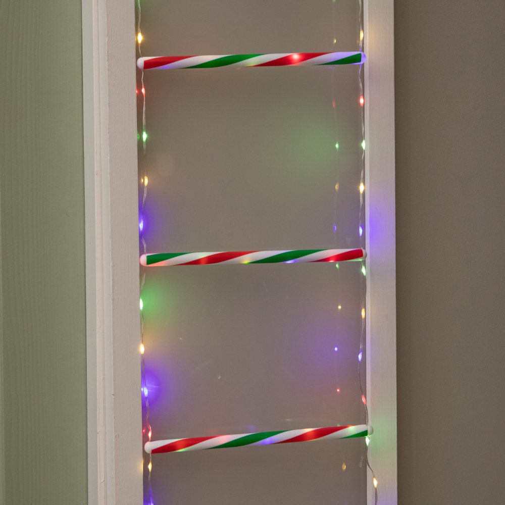 Samuel Alexander 124 Multicolour LED Light-Up Santa Climbing Ladder Christmas Decoration 1.92m Image 7