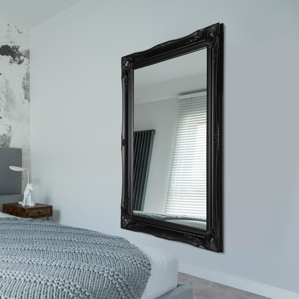 MirrorOutlet Hamilton Black Shabby Chic Wall Mirror 91 x 66cm Image 3