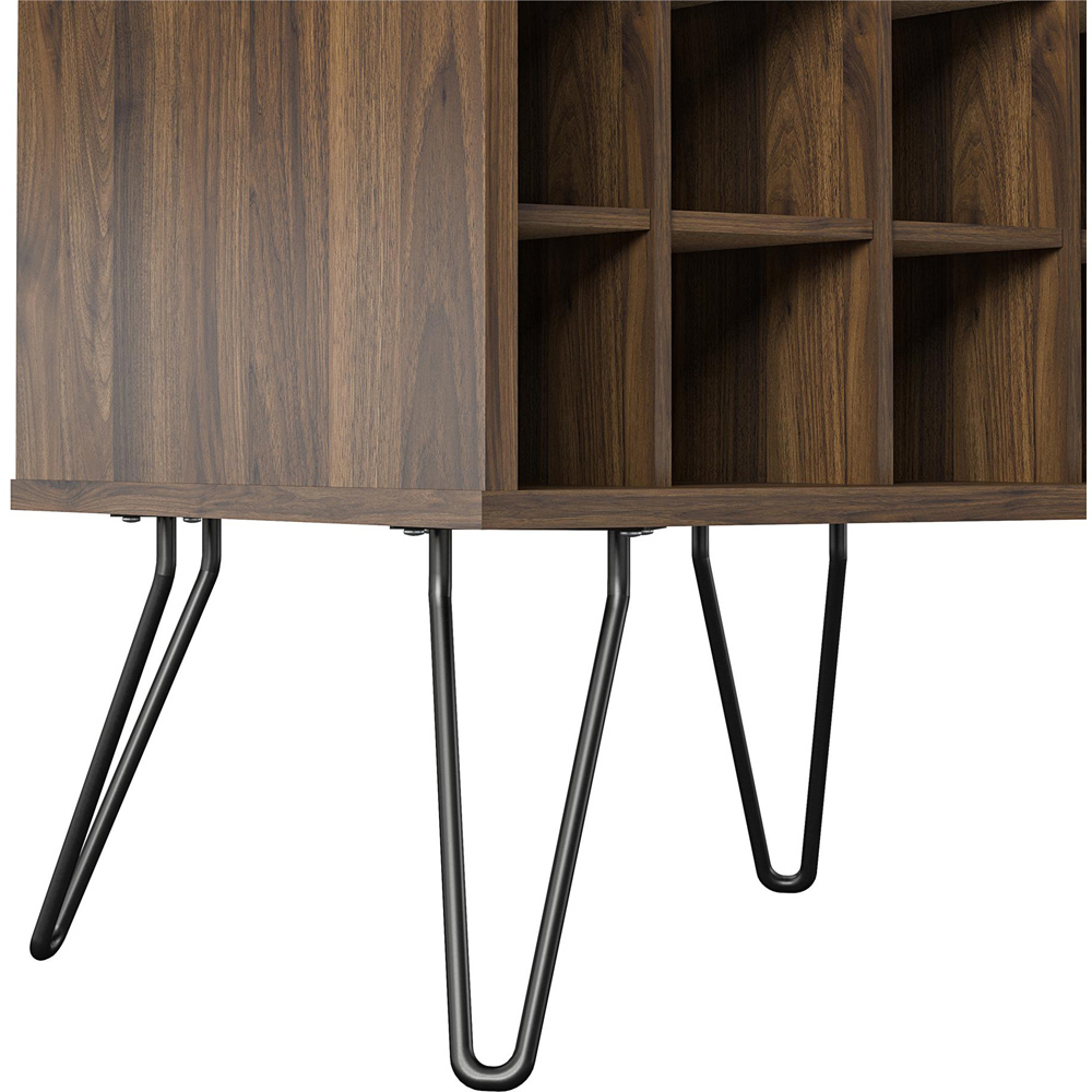 Novogratz Harmony Single Drawer 12 Shelf Brown Beverage Storage Stand Image 8