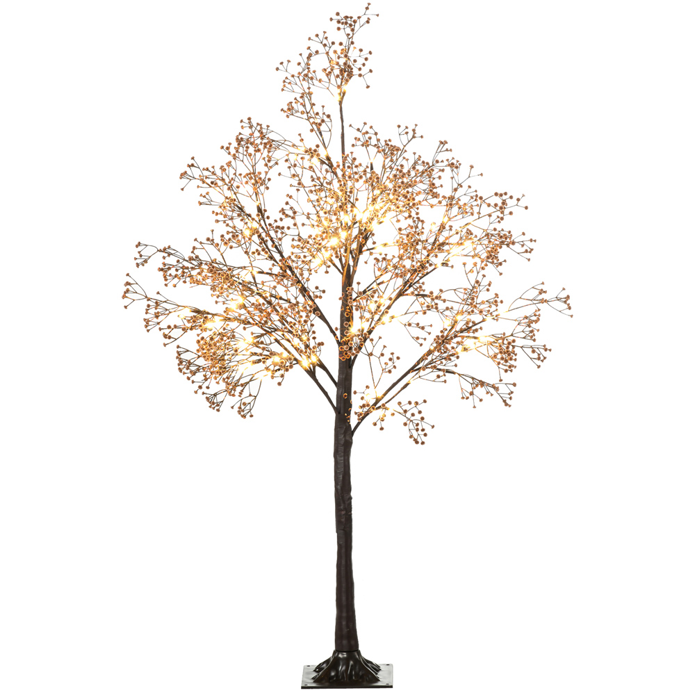 Everglow Brown Artificial Gypsophila Blossom Tree Light 4ft Image 1