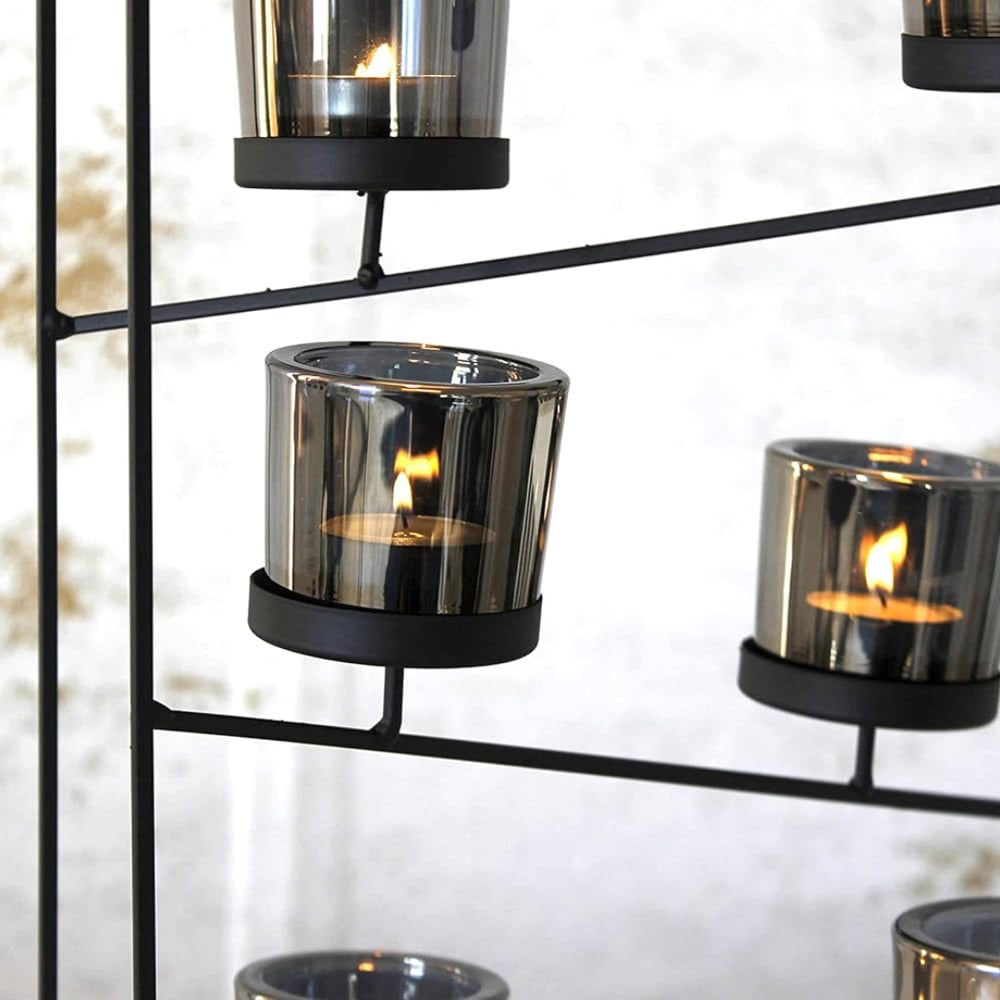 Marco Paul Metal and Glass Tealight Candle Holder Image 3