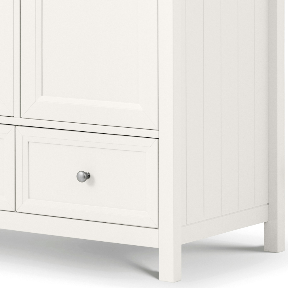 Julian Bowen Maine 3 Door 2 Drawer Surf White Combination Wardrobe Image 7