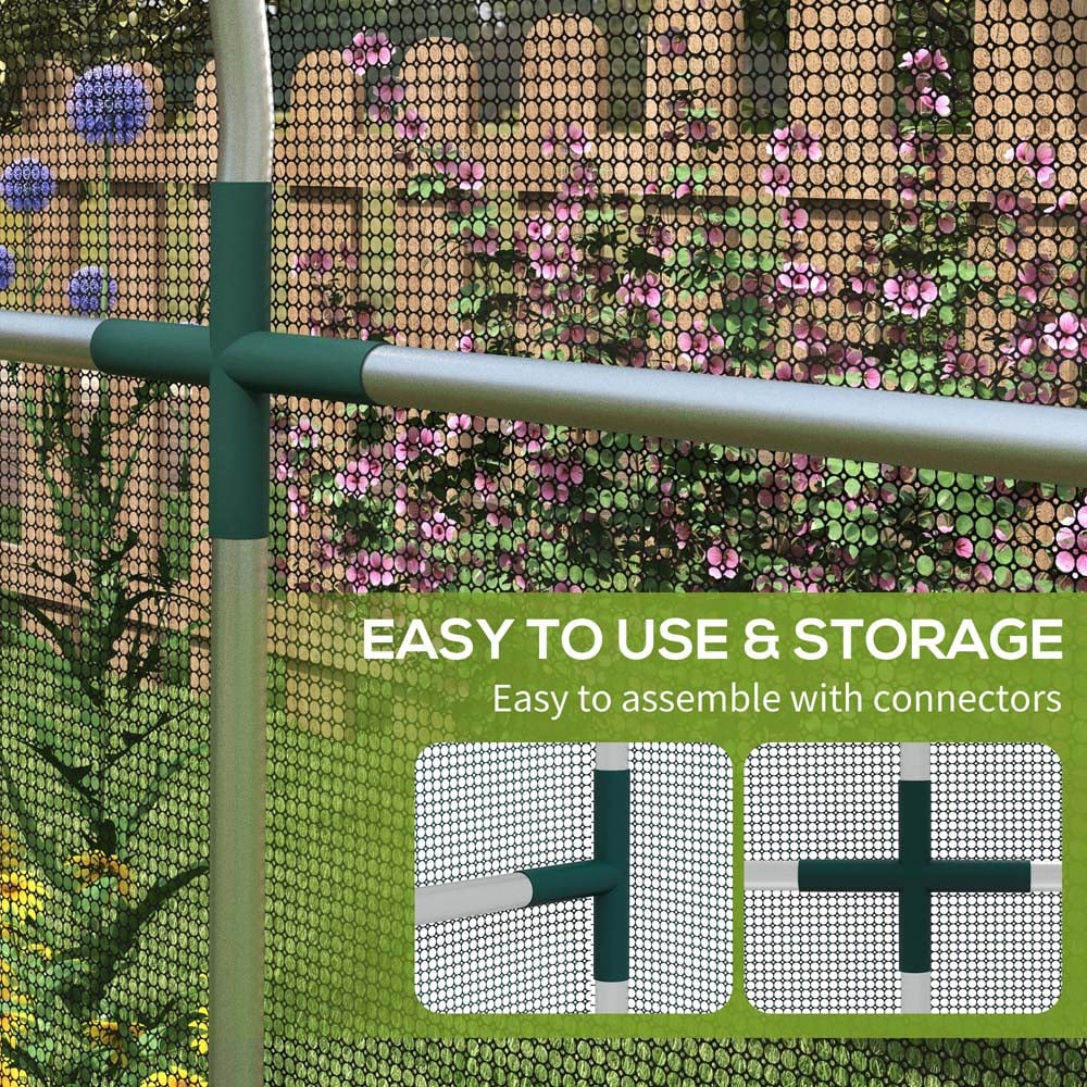 Outsunny Black Plant Protection Tent 6.1 x 3.9 x 11.8ft Image 5