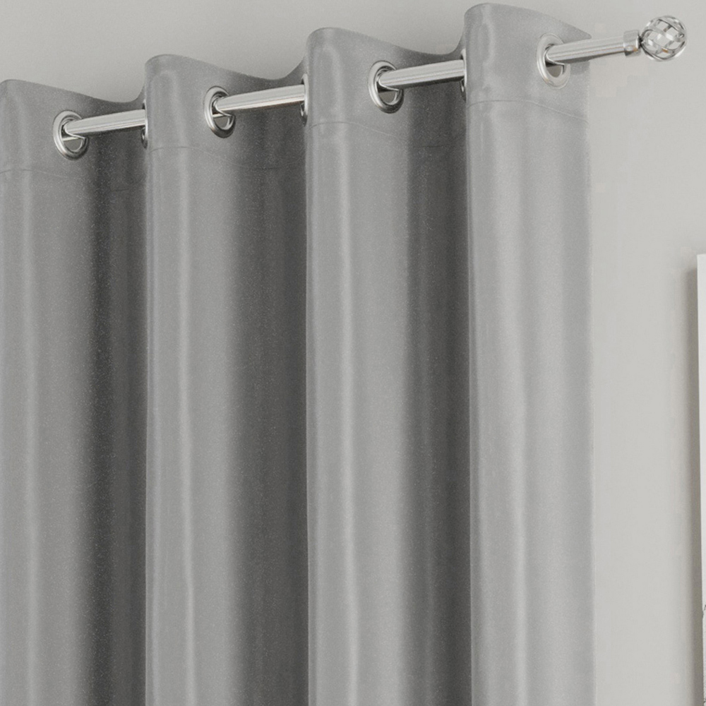Enhanced Living Supersoft Grey Blackout Eyelet Thermal Curtains 168 x 229cm Image 3